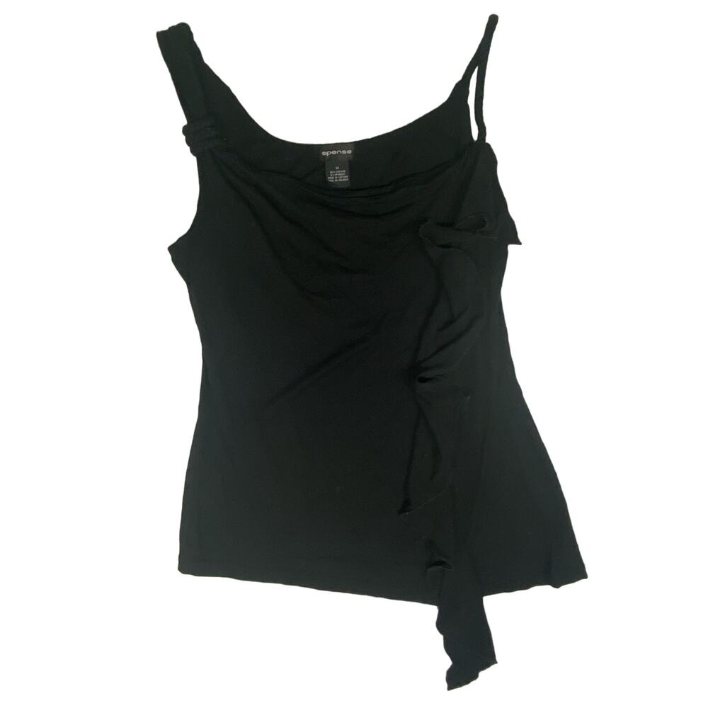 Spense Tank Braided Shoulder Size Medium Color Black